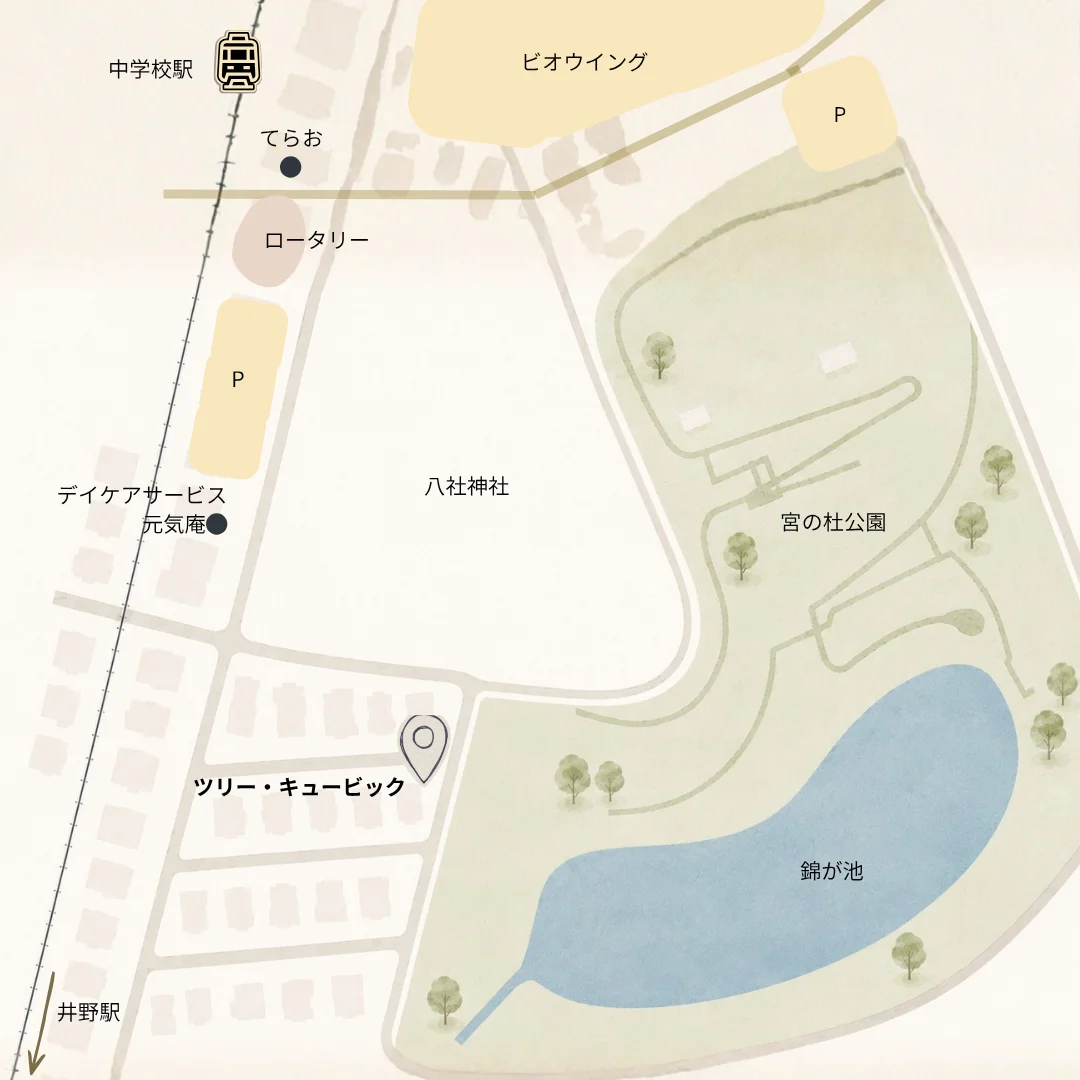 Tree Cubic周辺の簡略案内図